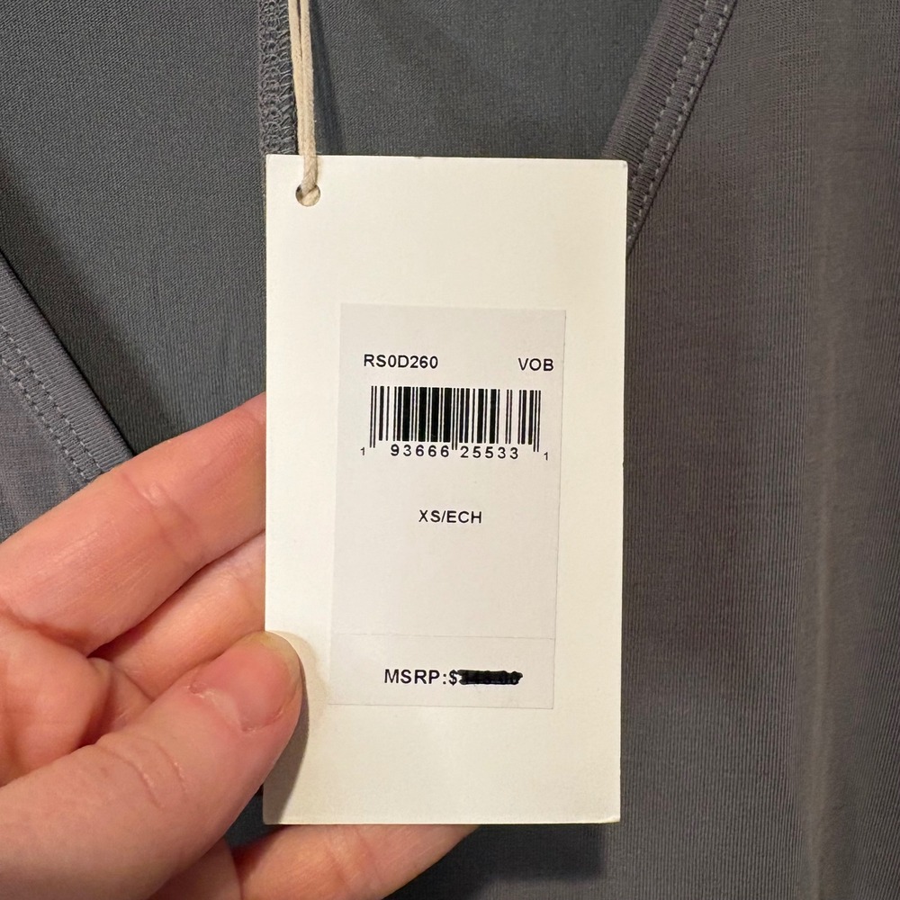 Splendid Collection Womens Modal Blend V-Neck Midi Dress Grey XS‎ NWT Minimal - Picture 4 of 7